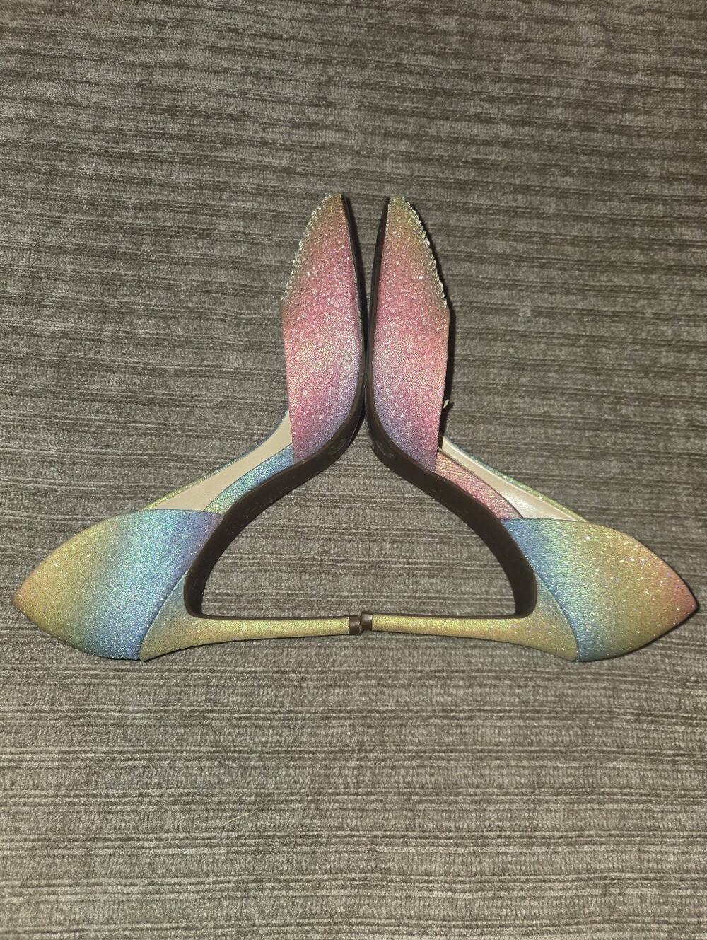 Jessica Simpson Pastel Rainbow Glitter Pointed Pumps - Picture 3 of 4